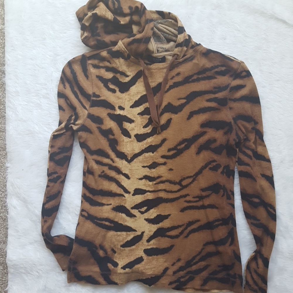 Chaps tiger hoodie EUC!